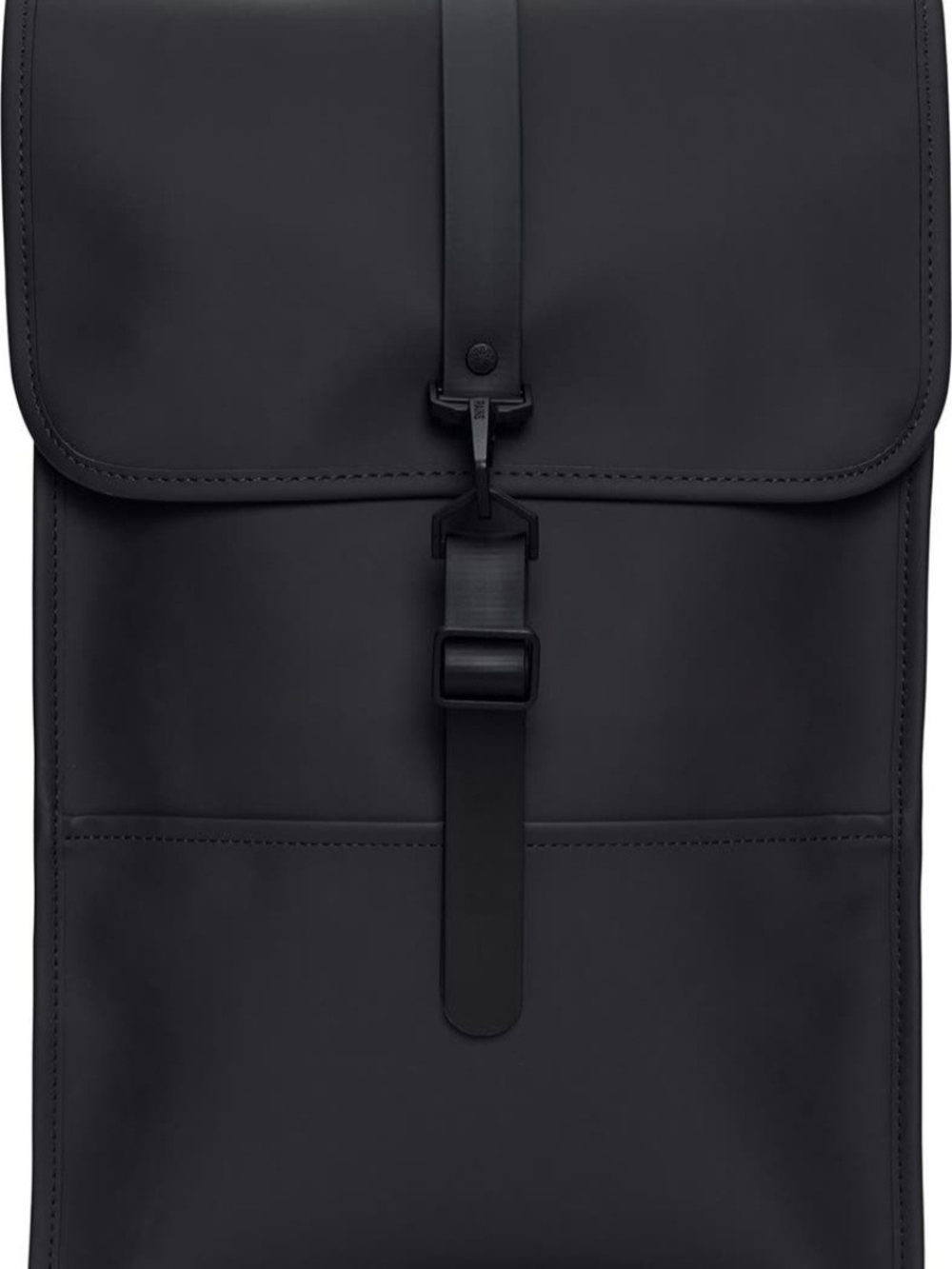 Rains Black Minimalist Backpack withTag